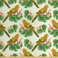 thumbnail image 1 of Philodendron Upholstery Fabric by the Yard, Pattern of Exotic Parrot on Floral and Leafy Branch, Decorative Fabric for DIY and Home Accents, Pastel Green Multicolor by Ambesonne, 1 of 4