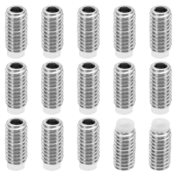 Uxcell M4x8mm Nylon Tip Grub Screw Hex Socket Head Cup Point Anti Slip Set Screws Internal Hex Drive Hardware 15 Pack