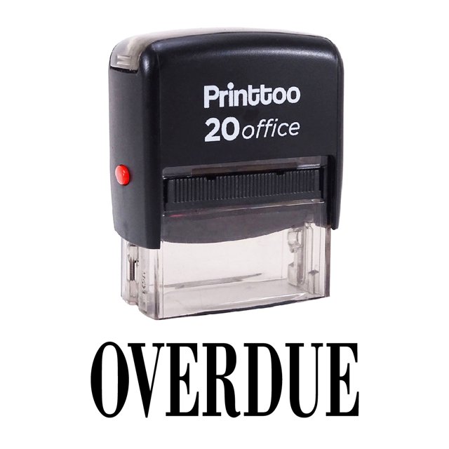 Printtoo Timbre en Caoutchouc Auto Encreur en Retard-Noir