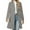 Grey, variant on Long Winter Trench Coat Overcoat For Ladies With Slim Fit Design Color: Khaki Size: XXL