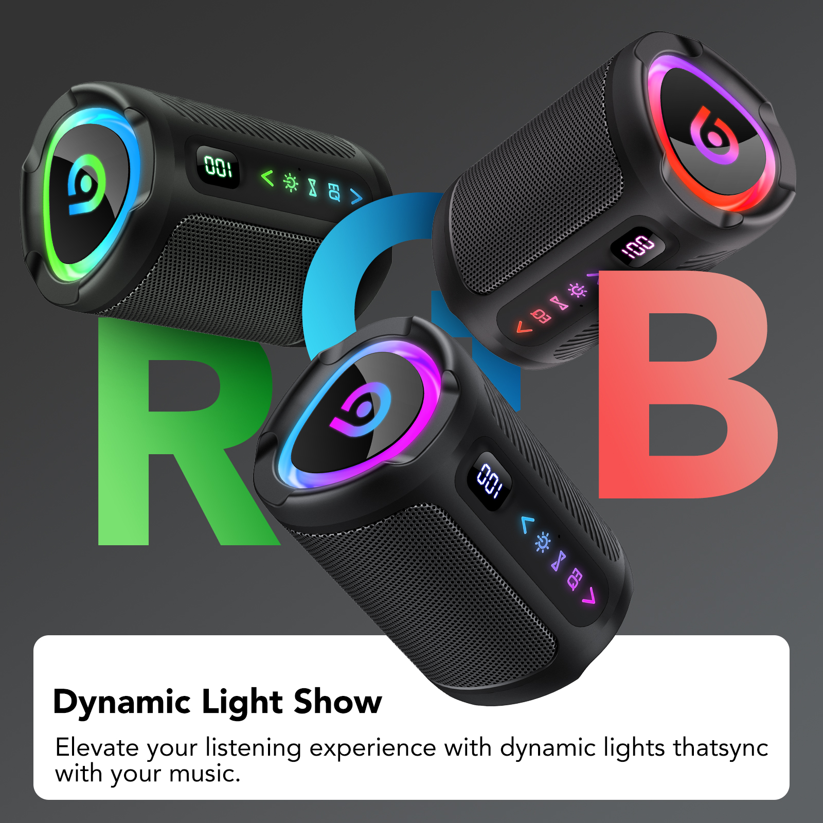 CASCHO 15W Portable Bluetooth Speaker with LED Lights photo 5