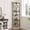 Antique White, variant on Corner Lighted Curio Cabinet - Glass Display for Living Room with Adjustable Shelves & Light - Cherry