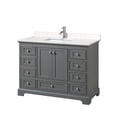 thumbnail image 4 of Wyndham Collection WCS202048SGBWCUNSMXX Deborah 48" Free Standing Single Basin Vanity Set, 4 of 6