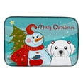 thumbnail image 1 of Carolines Treasures BB1828DDM Snowman With Maltese Dish Drying Mat, 1 of 1