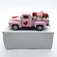 thumbnail image 5 of Valentine's Day Metal Truck Decor,Wedding Anniversary Metal Truck with 4Pcs Pink Red Rose Ornaments,Farmhouse Vintage Pickup Car Decor for Tabletop Centerpiece Home Kitchen Decorations, 5 of 5