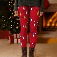 thumbnail image 2 of Levmjia Womens Pants Christmas Printed Casual Tight Yoga Comfy Work Elastic High Waist Sweatpants Fashion Bottoming Pants Sports Daily Wear, 2 of 6
