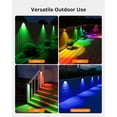 thumbnail image 4 of Yinghao 8 pack Color Change Solar Fence Lights Outdoor Waterproof Led Accent RGB Lamp Decorative Lighting with Spot Len for for Deck, Railing, Stair,, 4 of 8