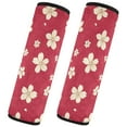 thumbnail image 2 of Car Seat Strap & Belt Covers - Flannel Material, Velcro Design, All-Season Use, 2-Piece Set (S&M Sizes)，Many Small Flower Stickers, 2 of 8