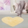 thumbnail image 3 of REGALWOVEN Soft Shaggy Rug Fluffy Heart Shape Area Rug, Yellow 2.3x3 feet, 3 of 8