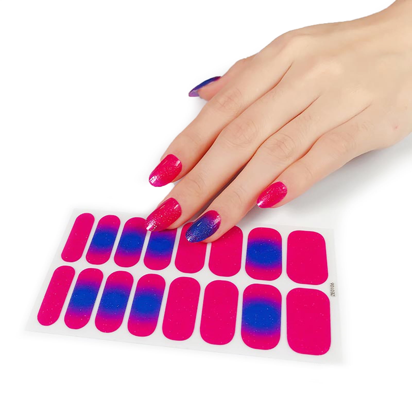 Full Nail Wraps Nail Polish Stickers Semi Cured Gel Nail Polish Strips