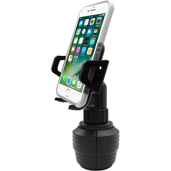 Macally Cup Holder Phone Mount, [Upgraded] Cell Phone Holder for Car Cup Holder with Universal Cup Phone Holder for iPhone, Samsung, Smartphone - Cupholder Phone Holder for Car, Truck, Golf Cart