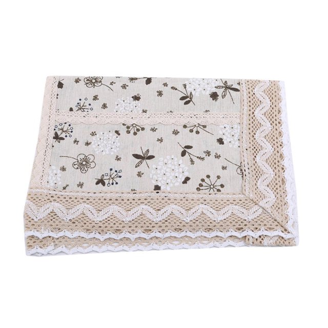 Funda a prueba de polvo para microondas, Protector versátil y resistente de lino y algodón, cubierta para electrodomésticos de cocina, decorativa para Estilo D