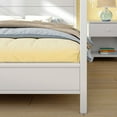 thumbnail image 6 of Haven Canopy Bed with Square Post and Wood Headboard (Queen), White, 6 of 9