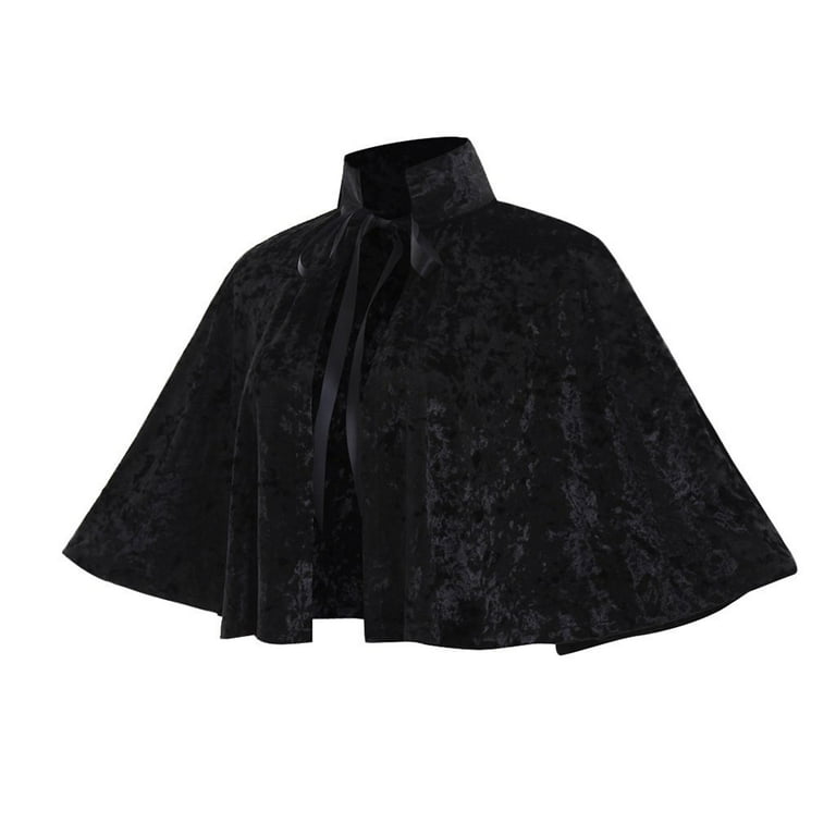 NAMZI Velvet Collar Shawl Short Cape Women's Accessory, One