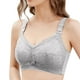 thumbnail image 3 of Gibobby Sujetadores deportivos para mujer Sujetador de yoga de soporte medio acolchado con tiras Sujetador de entrenamiento Brasier sin varillas para mujer(Gris,85B), 3 of 5
