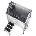 thumbnail image 2 of STAWAY 50" Stainless Steel Dog Grooming Bath Tub with Ramp, Anti-Slip, Hot/Cold Faucets, Complete Accessories for Easy Pet Bathing, 2 of 9