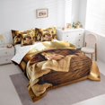 thumbnail image 3 of jejeloiu Cute Highland Cattle 7-Piece Bedding Comforter Set,Country Farmhouse Lodge King Bedding Sets,Brown Cow Bed Sheets For Kids,Microfiber Bedroom Decor Reversible, 3 of 8