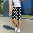 thumbnail image 5 of Daiia Black and White Polka Dot Mens Woven Stretch Pajama Short,Short Pajama Pants-X-Large, 5 of 9