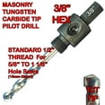 thumbnail image 6 of 1 1/8 Inch Carbide Hole Saw Kit inc 29mm Tungsten Hole Saw 3/8" Hex Hole Saw Arbor Hex Key Arbor fitted with Masonry TCT Pilot Drill For Concrete Wall Tile Brick Drywall Masonry Fiberglass Plaster, 6 of 6