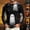Black, variant on Mens Shirts Halloween Multicolor Sleeve Raglan Long Sleeve Pumpkin Ghost Witch Funny Halloween Casual Tops Black XL