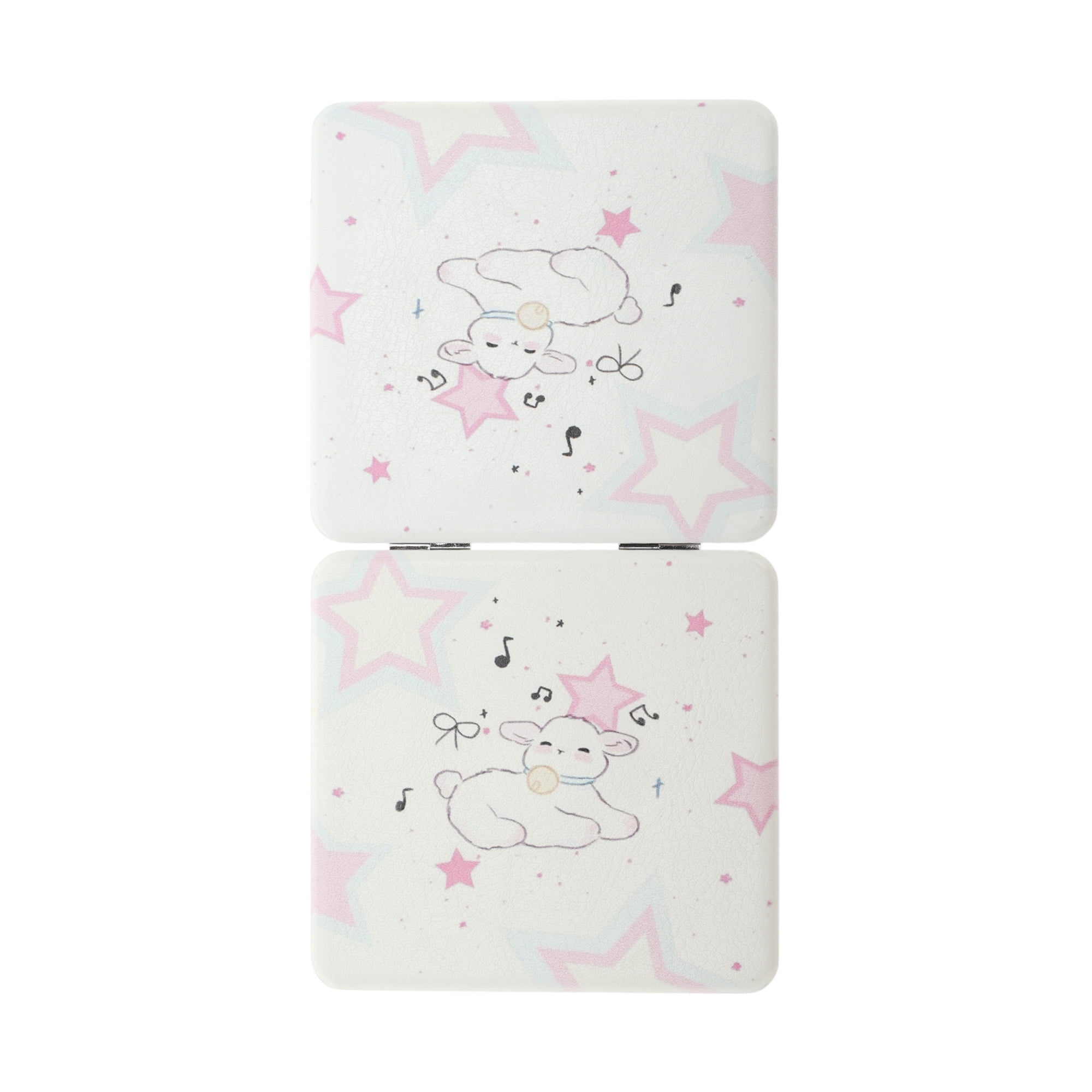 Unique Bargains 1 Pc Women Convenient Handheld Mirror for Travel Pink
