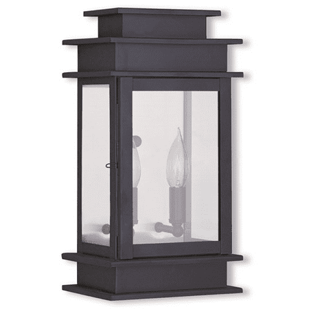 

Wall Sconces 2 Light With Clear Glass Bronze size 7.5 in 120 Watts - World of Crystal