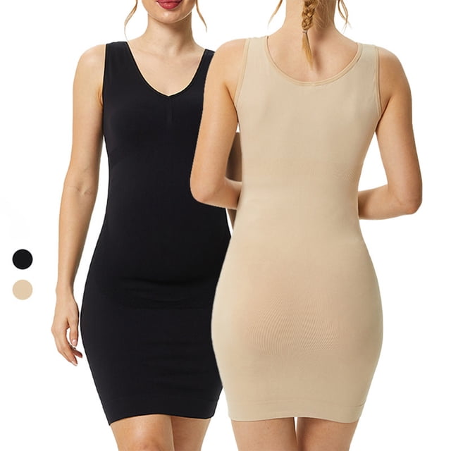 Sentmoon Robe de Séance Photo de Maternité 2026 Mode Urbaine Sans Manches Robes d'Été Décontractées pour Femmes Extensible Coupe Régulière pour Affaires et Décontracté Noir m