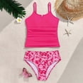 thumbnail image 3 of Girls 2 Piece Tankini Swimsuit for 4-14 Years Kids UPF 50 High Neck Bathing Suit with Swim Shorts Tween Beach Pool Swimwear Set, 3 of 6