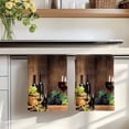 thumbnail image 7 of Red Wine Kitchen Towels Set of 2, Grapes Glasses Country Wooden Farmhouse Absorbent Dish Towels for Kitchen, Microfiber Hand Towel, Quick Drying Tea Towel for Cleaning Decorative Dishcloths, 7 of 7
