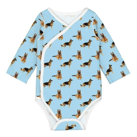 

Matuu German Shepherd Dog for Baby Long-Sleeve Bodysuit Soft Cotton Comfortable and Breathable Perfect for Newborns and Infants