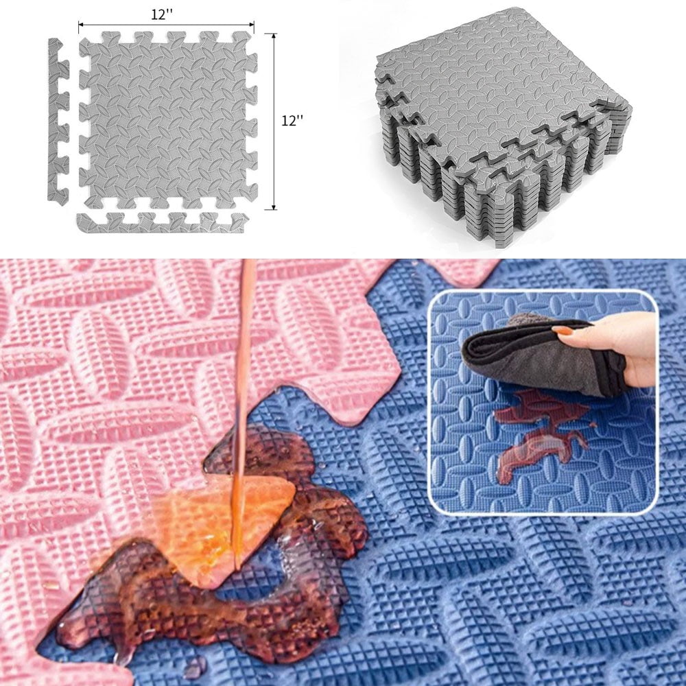 TIANLAIMEI Puzzle Gym Flooring Set, EVA Soft Foam Floor Mat, Interlocking Tiles for Gyms, Flooring, Workout, Gym Equipments, Pack of 12/20