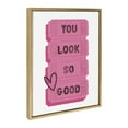 thumbnail image 4 of Kate and Laurel Sylvie You Look So Good Pink Tickets Framed Canvas Wall Art by Alli Standefer, 18x24 Bright Gold, Admission Ticket Art for Wall, 4 of 7