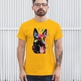 thumbnail image 3 of Tee Hunt Dean Russo German Shepherd T-Shirt Colorful Dog Best Friend Men's Tee, Yellow, Medium, 3 of 5