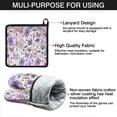 thumbnail image 7 of Purple Gothic Cat Crystal Pattern Kitchen Oven Mitt and Pot Holder Sets 2 Pcs for Baking, Cooking and Grilling, Heat Resistant Up To 392 °F, 7 of 7