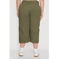 thumbnail image 5 of Womens Plus Size Poplin High Waisted Cargo Capris, 5 of 5