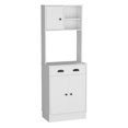 thumbnail image 6 of Xukmct Wood Kitchen Pantry Cabinet with 3 Doors Cabinet and Drawer, White, 6 of 7