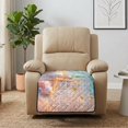 thumbnail image 4 of ZIATUBLES Beach Starfish Print Recliner Chair Cover, Anti-Slip Quilted Polyester Recliner Slipcover, Washable Pets Friendly Furniture Protector for Most Standard Recliners, 4 of 8