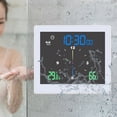 thumbnail image 3 of Riwcyla Bathroom Digital Waterproof & Humidity Meter Hygrometer LCD Display UpperLower Limit Dual Alarms with Snooze Function Countdown, 3 of 6