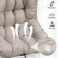 thumbnail image 4 of Egg Chair Cushion Replacement, Waterproof Hanging Basket Seat Cushion, U-Shape Swing Chair Cuhsion 37x49 Inches for Indoor Outdoor Patio Porch Furniture (Only Cushion), 4 of 7