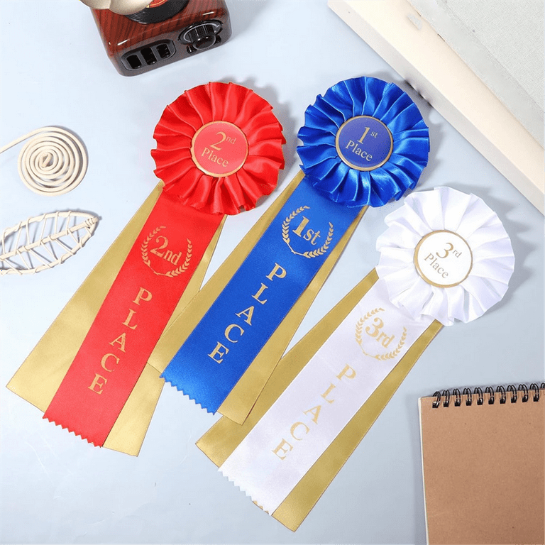 PATIKIL 6 Pcs Award Ribbons, 1st 2nd 3rd Place Winner Recognition
