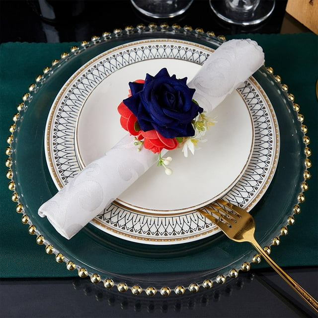 XYAIYT Independence Day Patriotic Napkin Rings Elegant Festive Table Decorations for July Fourth Celebrations Family Gatherings Long Lasting Reusable and Easy to Use for Parties