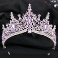 thumbnail image 5 of KMVEXO Baroque Luxury Big Water Drop Crystal Opal Tiara For Women Girls Wedding Bridal Birthday Party Crown Hair Dress Accessory, 5 of 10