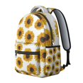 thumbnail image 2 of White Sunflower Backpack for School,Cute School Bag,Schoolbag with Adjustable Shoulder Straps & Padded Back,15.3"x11"x7.1".﻿, 2 of 6