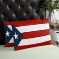 thumbnail image 3 of Puerto Rico National Flag Throw Pillow Cover Case, Couch Sofa Bed Pillowcase, Soft Decorative Lumbar Pillow Protector, 12x20Inch Reversible Pillow Shams with Zipper, 3 of 6