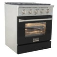 thumbnail image 5 of 30 in. 4.2 cu. ft. Dual Fuel Range Propane Gas Sealed Burners in Black., 5 of 17