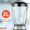 thumbnail image 6 of Uten 800W Glass Blender for kitchen with Glass Jar & 6 Stainless Steel Blades, Crush Ice, Make Smoothies, Mince Meat, 60 oz Large Capacity for Family Kitchen, 6 of 18