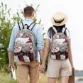 thumbnail image 4 of Vsdgher Christmas Snowman With Hat Print Canvas Backpack Travel Rucksack Unisex Knapsack 15.7/17.7Inch Laptop Backpack for Work,College-Medium, 4 of 5