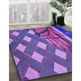 thumbnail image 2 of Ahgly Company Indoor Rectangle Patterned Purple Mimosa Purple Area Rugs, 3' x 5', 2 of 6