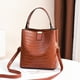 thumbnail image 3 of Bolsos cruzados de mujer jinwen PU tipo cubo asa superior gran capacidad Café, 3 of 7