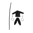 thumbnail image 2 of 5x Figura Abrigo y Pantalones Ropa de Muñeca Escala 1/12 Traje de Entrenamiento de Kung Fu Shao Lin negro, 2 of 9